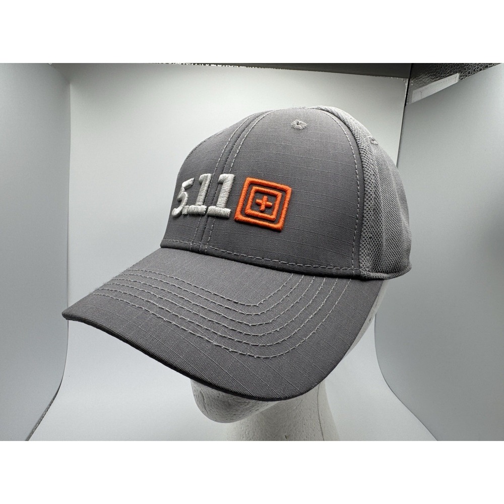 2014 5.11 Tactical Adjustable Hat Cap Adult Gray Orange Outdoor Basic Mens